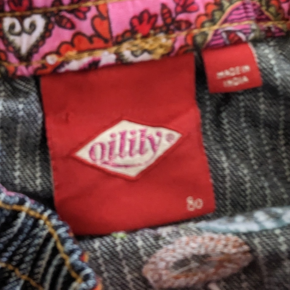 Oilily Angel Face Peek A Boo Denim Skirt - Picture 8 of 8